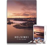 Puzzle de 1000 pièces pour Adolescents, HelsinkiUn Jeu de défi Unique, Amusant et Original, idéal comme Cadeau d'anniversaireDimensions 38x26cm.