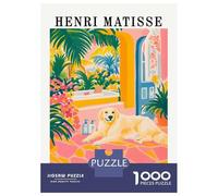 Puzzle De 1000 Pièces pour Adolescents Henri Matisse Style Dog Art Casse-tête pour Adolescents - Jeu Difficile Et Stimulant - Cadeau 38x26cm/1000pcs