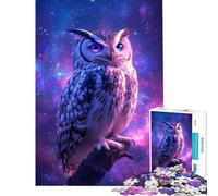 Puzzle de 1000 pièces pour Adolescents Hibou dans la nébuleuse Jeu de Puzzle à Faire soi-même Loisirs à la Maison Interaction Parent-Enfant (Taille 50x75cm)