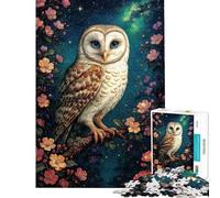 Puzzle de 1000 pièces pour Adolescents Hibou étoilé et Forêt enchantée en Fleurs Découpe de précision Idéal pour Partager Un Moment Complice Entre Parents et Enfants Cadeau de Noël ou d'anniversaire