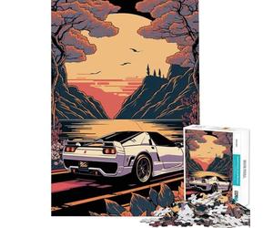 Puzzle de 1000 pièces pour Adolescents Honda NSX R Art Japonais Jeu éducatif défi Cadeau d'anniversaire décoration Murale (Taille 38x52cm)