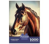 Puzzle De 1000 Pièces pour Adolescents Horse Image Puzzles pour Adolescents, Jouets À Monter Soi-même, Découpe De Précision, Cadeaux De Noël Et d'anniversaire 38x26cm/1000pcs