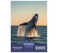 Puzzle De 1000 Pièces pour Adolescents Humpback Whale Breaching Puzzles pour Adultes Jeux De Détente Améliore La Mémoire Cadeaux De Noël Et d'anniversaire 70x50cm/1000pcs