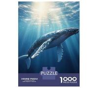 Puzzle De 1000 Pièces pour Adolescents Humpback Whale Underwater Puzzle pour Adultes Jeu Manuel pour Améliorer La Mémoire Cadeau d'anniversaire, Cadeaux, 38x26cm/1000pcs