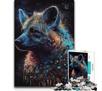 Puzzle de 1000 pièces pour Adolescents, hyène, Animaux Sauvages, idéal pour se divertir à la Maison ou comme Cadeau d'anniversaire à partir de 14 Ans, 50x75cm