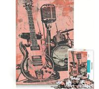 Puzzle de 1000 pièces pour Adolescents, icônes Musicales Style Graffiti, Jeu de réflexion, activités Amusantes à la Maison, Cadeaux pour Femmes 50x75cm