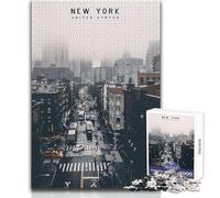 Puzzle de 1000 pièces pour Adolescents - Idée Cadeau pour Une soirée Jeux et Divertissement en Famille à New York - Analyse et logique - Dimensions:50x75cm