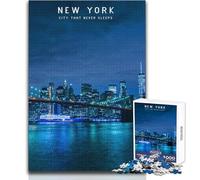 Puzzle de 1000 pièces pour Adolescents - Idée Cadeau pour Une soirée Jeux et Divertissement en Famille à New York - Analyse et logique - Dimensions:50x75cm