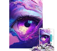 Puzzle de 1000 pièces pour Adolescents Œil Cosmique Art Abstrait défi éducatif activités familiales Jeux relaxants pour Les 14 Ans et Plus (38x52cm)
