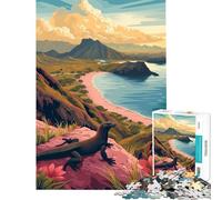 Puzzle de 1000 pièces pour Adolescents île de Komodo Difficile et Stimulant décoration intérieure Jouet Anti-Stress Convient aux 14 Ans et Plus 38x52cm