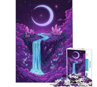 Puzzle de 1000 pièces pour Adolescents île Flottante avec Cascade et carpes koï Jeu Familial pour Adultes Course de Vitesse Manuelle Cadeau de Noël ou d'anniversaire (Taille 50x75cm)