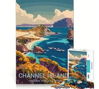 Puzzle de 1000 pièces pour Adolescents Îles Anglo-Normandes Jeu de logique et de Loisirs Cadeau d'anniversaire Artistique (50x75cm)