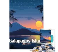 Puzzle de 1000 pièces pour Adolescents Îles Galapagos Équateur au Coucher du Soleil Jeu Manuel Jouet éducatif Cadeau de Noël Secret Passe-Temps Pendant Les Vacances (Dimensions 38x26cm)