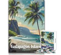 Puzzle de 1000 pièces pour Adolescents - Îles Galapagos, Équateur - Jeu éducatif Familial - Défi Difficile - Cadeau Amusant - Dimensions 38x52cm