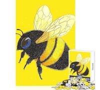 Puzzle de 1000 pièces pour Adolescents Illustration d'abeille décoration Murale Cadeau d'anniversaire Jeu éducatif pour développer la motricité Fine et la Coordination œil-Main Dimensions 38x52cm