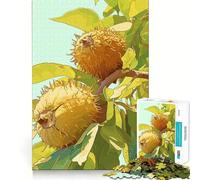 Puzzle de 1000 pièces pour Adolescents Illustration de châtaignes sur Une Branche Jeu d'assemblage précis Activité intellectuelle stimulante Moment de détente Activité d'anniversaire (38x26cm)
