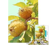 Puzzle de 1000 pièces pour adolescents Illustration de châtaignes sur une branche Jeu familial Stimule l'intelligence Jouet addictif Cadeau de Père Noël secret Améliore la mémoire (Dimensions 38x26cm)