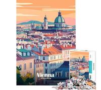 Puzzle de 1000 pièces pour Adolescents Illustration de la Ville de Vienne Stimule Le Cerveau Jeu de détente et de difficulté À partir de 14 Ans (38x26cm)