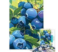 Puzzle de 1000 pièces pour Adolescents Illustration de myrtilles sur Une Branche Jeu éducatif et ludique pour Les Anniversaires en Famille (Dimensions 38x52cm)