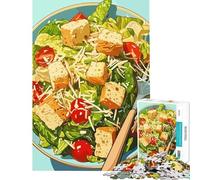 Puzzle de 1000 pièces pour Adolescents Illustration de Salade César fraîche Jeu éducatif Stimulant Cadeau Artistique Difficile (Taille 38x52cm)