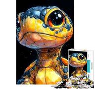 Puzzle de 1000 pièces pour Adolescents Illustration de Tortue Mignonne Animal Stimulant à compléter améliore la mémoire Jeu Manuel pour Les 14 Ans et Plus (38x26cm)