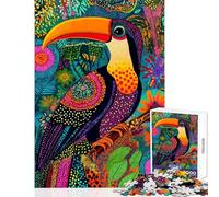 Puzzle de 1000 pièces pour Adolescents Illustration de Toucans éclatants Jeu Familial Activités familiales Décoration Murale Collection d'artistes Beaux-Arts (50x75cm)