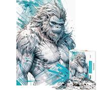 Puzzle de 1000 pièces pour Adolescents Illustration de yéti idéal pour Un Anniversaire ou Noël Jeu Familial Amusant à partir de 14 Ans 38x52cm