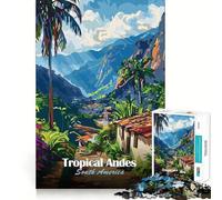 Puzzle de 1000 pièces pour Adolescents, Illustration des Andes Tropicales d'Amérique du Sud, découpe Fine, Jeu d'entraînement à la Concentration, Jeu Amusant et Calme, Cadeau de Noël (38x26cm)