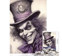 Puzzle de 1000 pièces pour Adolescents Illustration du Chapelier Fou Jeu Anti-Stress Cadeau d'anniversaire Activité éducative et ludique à la Maison Dimensions 38x26cm