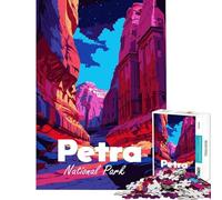 Puzzle de 1000 pièces pour Adolescents Illustration du Parc National de Petra Jeu éducatif et Stimulant à compléter décoration Murale pour Les 14 Ans et Plus (38x26cm)