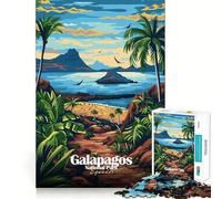 Puzzle de 1000 pièces pour Adolescents,Illustration du Parc National des Galapagos en Équateur,découpe précise,Jeu d'éveil,activité de détente et d'anniversaire (38x26cm)