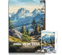 Puzzle de 1000 pièces pour Adolescents-Illustration du Paysage du John Muir Trail-Idéal pour des Moments de détente en Famille,des soirées Jeux,de l'analyse et de la logique-Cadeau d'anniversaire