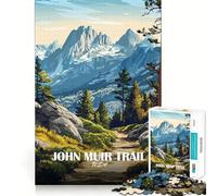 Puzzle de 1000 pièces pour Adolescents Illustration du Paysage du Sentier John Muir Découpe Parfaite Jeu de logique Amusant Jeu paisible Idéal pour Un Anniversaire (38x26cm)