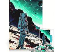 Puzzle de 1000 pièces pour Adolescents Illustration d'un Astronaute sur Une planète Extraterrestre Jeu Pratique, Amusant et Humoristique, pour Les Amis et la Famille 38x52cm