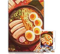 Puzzle de 1000 pièces pour Adolescents-Illustration d'un délicieux Bol de Ramen-Idéal pour s'amuser en Famille et Passer Une soirée Jeux-Niveau de difficulté Difficile-Jouet Anti-Stress 38x52cm
