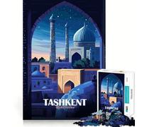 Puzzle de 1000 pièces pour Adolescents Illustration d'un Paysage Urbain de Tachkent Ouzbékistan pièces à emboîtement précis Jeu logique et Amusant Jeu Calme et Amusant idéal pour Un Anniversaire
