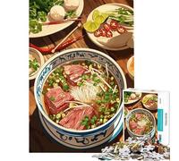 Puzzle de 1000 pièces pour Adolescents Illustration d'une délicieuse Soupe Pho Jeu éducatif Défi ludique pour améliorer la mémoire (50x75cm)