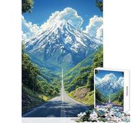 Puzzle de 1000 pièces pour Adolescents Illustration d'une Magnifique Route de Montagne Jeu Impossible pour Toute la Famille Jouet Amusant décoration Murale pour Les Amateurs de Jeux