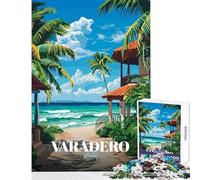Puzzle de 1000 pièces pour Adolescents Illustration d'une Station balnéaire de Varadero à Cuba Jeu éducatif découpe de précision décoration intérieure Jouet Anti-Stress Cadeau (38x26cm)