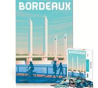 Puzzle de 1000 pièces pour adolescents, impression d'art Bordeaux France, art découpé avec précision, jouet d'entraînement du cerveau, temps de jeu relaxant, plaisir d'anniversaire (38 x 52 cm)