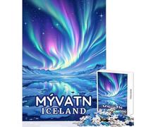 Puzzle de 1000 pièces pour Adolescents inspiré par l'expérience inoubliable des aurores boréales en Islande Jigsaw Mývatn Jouet éducatif Cadeau d'anniversaire Jeu Amusant Collection d'artistes