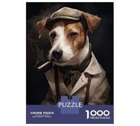Puzzle De 1000 Pièces pour Adolescents Jack Russell Terrier Mafia Puzzles pour Adultes, Jouets Anti-Stress, Améliorent La Mémoire, Cadeaux d'anniversaire Et De Noël Uniques 70x50cm/1000pcs