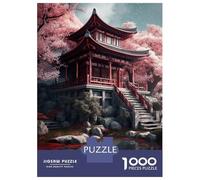Puzzle De 1000 Pièces pour Adolescents Japanese Architecture Puzzle Anti-Stress, Amusant Et Original, Cadeau Unique pour Un Anniversaire Ou Noël 52x38cm/1000pcs