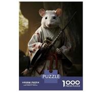 Puzzle De 1000 Pièces pour Adolescents Japanese Rat Warrior Puzzles pour Adolescents Jeux De Détente Difficulté Difficile Cadeaux pour Les Amis Et La Famille 70x50cm/1000pcs