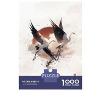 Puzzle De 1000 Pièces pour Adolescents Japanese Red Crowned Crane Puzzles pour Adultes, Jeu De Réflexion, Cadeau D'assemblage De Motifs pour Les Amis Et La Famille 38x26cm/1000pcs