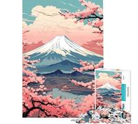 Puzzle de 1000 pièces pour Adolescents Japon Fleuve Fuji Pagode Jeu éducatif et ludique pour Toute la Famille Idée Cadeau (Dimensions 38x26cm)