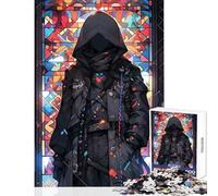 Puzzle de 1000 pièces pour Adolescents Je suis Atomique Style vitrail décoration intérieure Jouet Cadeau de Noël Secret Casse-tête Collection d'artistes Beaux-Arts Dimensions 50x75cm