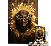 Puzzle de 1000 pièces pour Adolescents Jésus-Christ et la Couronne d'épines Puzzle pour Adultes Jeux relaxants idéal pour améliorer la mémoire Cadeau d'anniversaire ou de Noël (Taille 50x75cm)