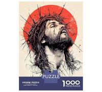 Puzzle De 1000 Pièces pour Adolescents Jesus Christ with Crown Thorns Puzzle Anti-Stress, Amusant Et Original, Cadeau Unique pour Un Anniversaire Ou Noël 52x38cm/1000pcs