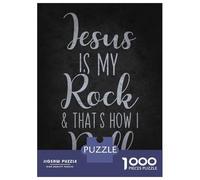 Puzzle De 1000 Pièces pour Adolescents Jesus is My Rock, Thats How I Roll Puzzles pour Adultes, Jouet, Décoration Murale, Une Œuvre d'art, Difficile Et Stimulant 70x50cm/1000pcs